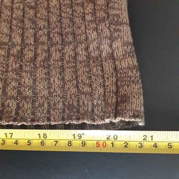 Calvin Klein Jeans SZ M 100% Cotton Taupe & Beige Ribbed 1/4 Zip Men's Sweater - Picture 13 of 16